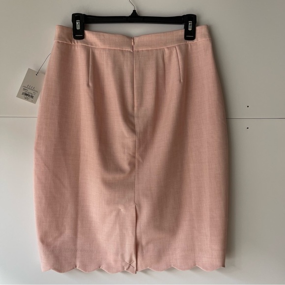Elle Women's Pink Straight Pencil Short Midi Skirt Career Office Skirt, Sz 6 - Picture 9 of 13